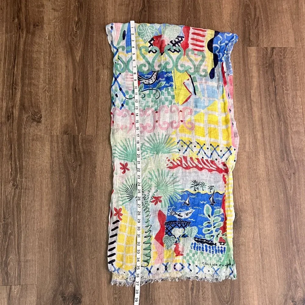 Collier Campbell Vintage 1980 Colorful Summer Scarf